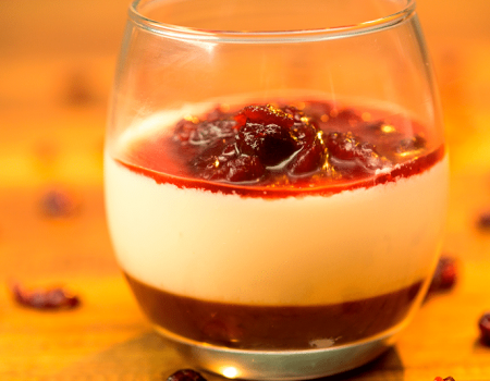 Panna cotta de arándanos