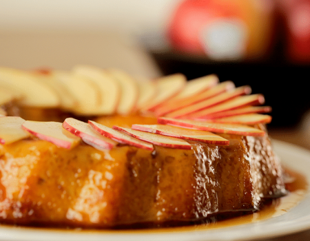 Flan de manzana