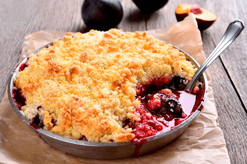 Crumble con cerezas