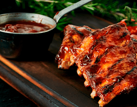 Costillas de cerdo con salsa de Jack Daniels