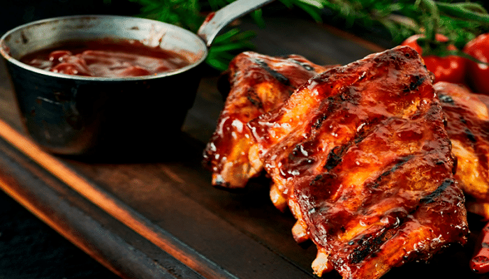 Costillas de cerdo con salsa de Jack Daniels