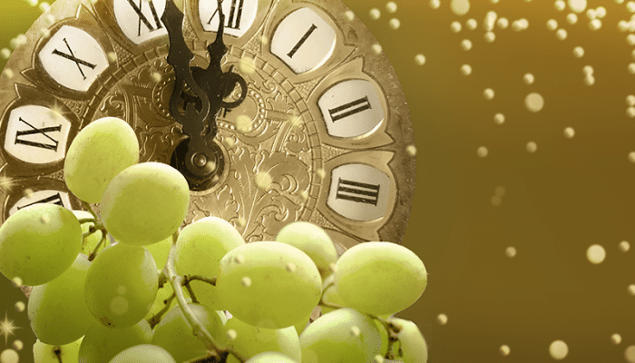Tradición de las 12 uvas en Nochevieja