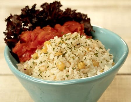 Ensalada de arroz y legumbres