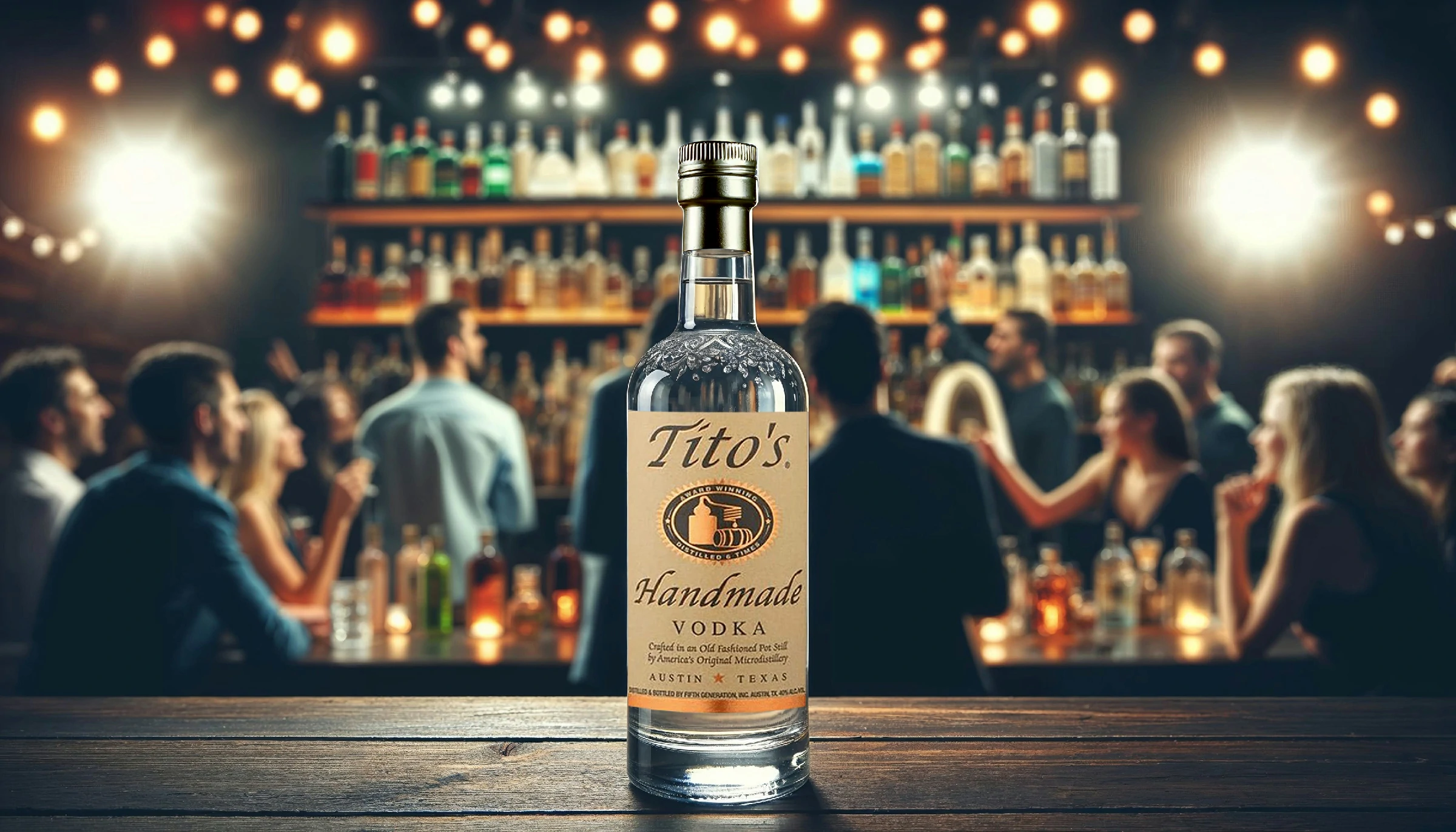 Botella de Vodka Titos